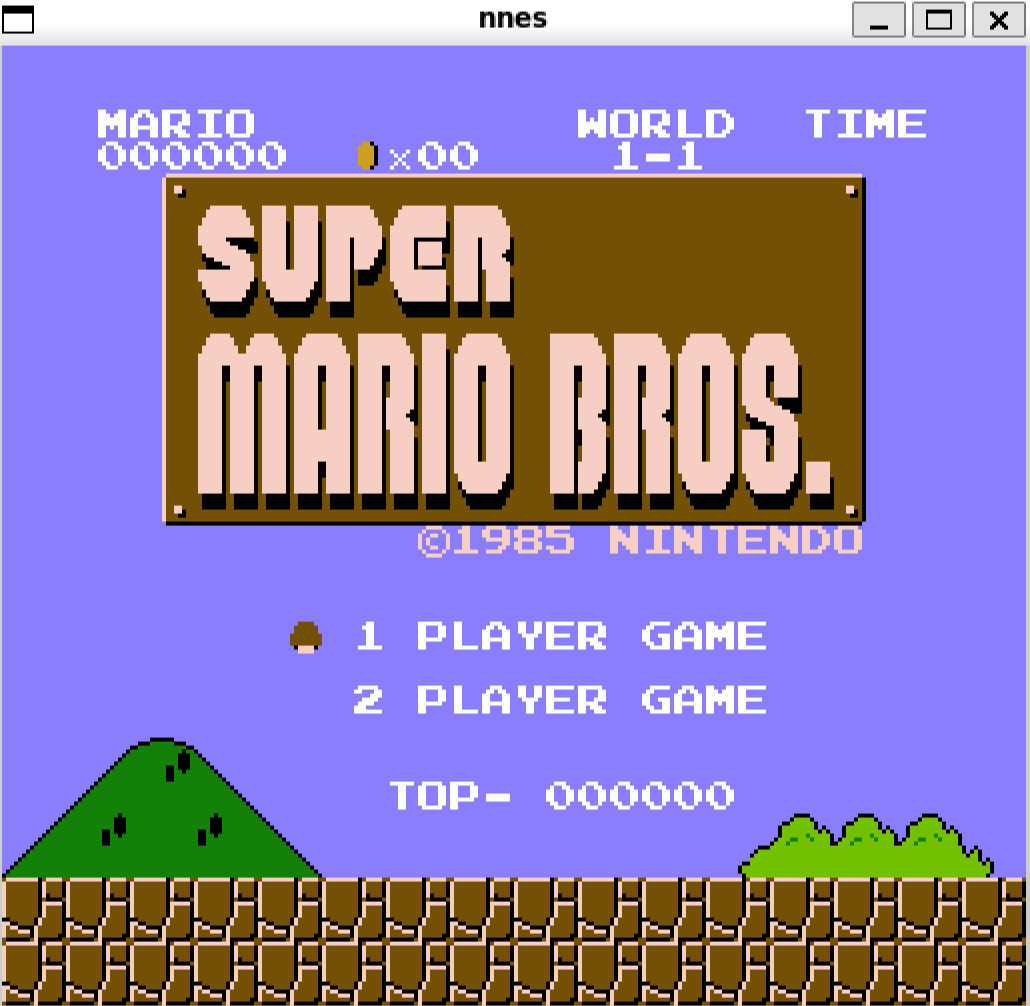 Super Mario Bros on nnes NES emulator