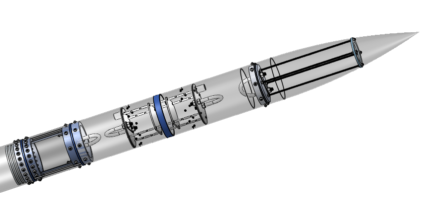 CAD drawing of rocket